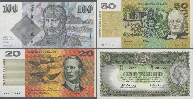 Australia: Very nice set with 4 banknotes comprising 1 Pound ND(1953-60) Commonw...