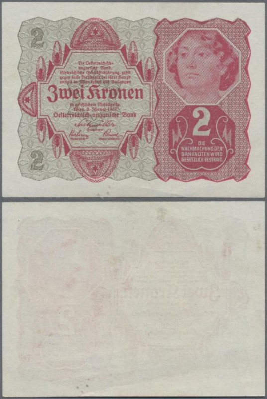Austria: Bundle with 100 banknotes Austria 2 Kronen 1922, P.74 in UNC condition....
