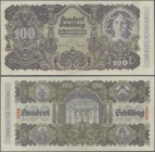 Austria: 100 Schilling 1945 ZWEITE AUSGABE, P.119a, stronger vertical fold at center and some minor spots. Condition: XF. Very Rare!
 [differenzbeste...