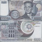 Austria: Österreichische Nationalbank 1000 Schilling 1983 with portrait of Erwin Schrödinger, P.152 in perfect UNC condition.
 [differenzbesteuert]