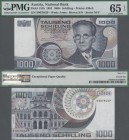 Austria: Oesterreichische Nationalbank 1000 Schilling 1983 with portrait of Erwin Schrödinger, P.152, excellent condition and PMG graded 65 Gem Uncirc...