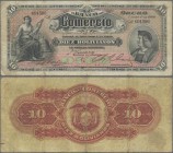 Bolivia: El Banco del Comercio 10 Bolivianos 1900, P.S133, still nice with strong paper, lightly stained, some folds and tiny tear at lower margin. Co...