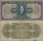 Brazil: República dos Estados Unidos do Brasil 50 Mil Reis ND(1915), P.58, small margin splits, some folds and lightly toned paper. Condition: F
 [di...