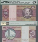 Brazil: Banco Central do Brasil 100 Cruzeiros ND(1981), P.195Ab, PMG 65 Gem Uncirculated EPQ
 [differenzbesteuert]