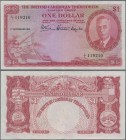 British Caribbean Territories: The British Caribbean Territories 1 Dollar September 1st 1951, P.1, still great original shape with crisp paper and bri...