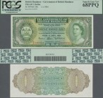 British Honduras: Government of British Honduras 1 Dollar April 1st 1964, P.28b in perfect condition and PCGS graded 68 PPQ Superb Gem New. Very Rare ...