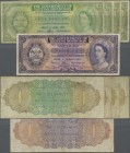 British Honduras: The Government of British Honduras, very nice and rare set with 5 banknotes comprising 2x 1 Dollar 1967 P.28b (F-/F), 2x 1 Dollar 19...