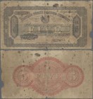 British North Borneo: The British North Borneo Company 5 Dollars 1922, P.4b, extraordinary Rarity in still good condition, some margin split, toned an...