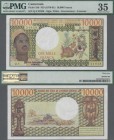 Cameroon: Banque des États de l'Afrique Centrale 10.000 Francs ND(1978-81) with signature titles: ”Le Gouverneur” & ”Un Censeur”, P.18b, excellent con...