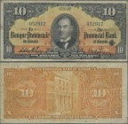 Canada: The Provincial Bank of Canada 10 Dollars 1936, P.S922a, still nice with bright colors, just some spots and several folds. Condition: F
 [diff...