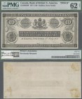 Canada: The Bank of British North America 10 Dollars, Halifax, Nova Scotia front proof, P.NL, previously mounted and printers annotations, PMG graded ...