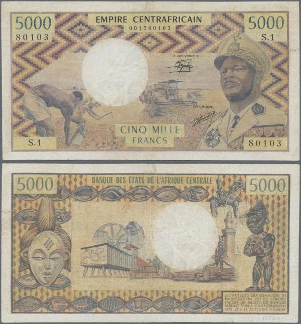 Central African Republic: Banque des États de l'Afrique Centrale - Empire Centra...