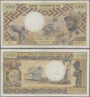Central African Republic: Banque des États de l'Afrique Centrale - Empire Centrafricain 5000 Francs ND(1979), P.7, still nice with small border tears,...