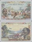 Chad: Republique du Tchad 5000 Francs 1980, P.8, very popular and rare note in excellent condition, only a very soft vertical fold at center. Conditio...
