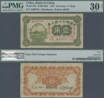 China: Bank of China – MANCHURIA 10 Cents = 1 Chiao 1917, P.42b, some foreign substance on back, PMG graded 30 Very Fine NET.
 [differenzbesteuert]
