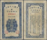 China: Peoples Bank of China – KIANGSI, 20 Yuan 1949, P.825, small margin splits and tear at center, Condition: F. Rare!
 [differenzbesteuert]