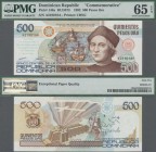 Dominican Republic: Banco Central de la Republica Dominicana 500 Pesos 1992 commemorating the Quincentennial of first Landfall by Christopher Columbus...