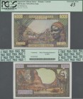 Equatorial African States: Banque Centrale - États de l'Afrique Équatoriale 500 Francs ND(1963) with code letter ”A” = CHAD, P.4e, soft vertical bend ...