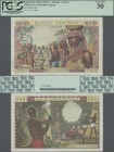 Equatorial African States: Banque Centrale - États de l'Afrique Équatoriale 1000 Francs ND(1963) with code letter ”D” = GABON, P.5h, still nice with s...