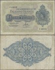 Falkland Islands: 1 Pound 1977 P.8b, many folds and creases, small border tears. Condition: F-
 [differenzbesteuert]