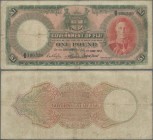 Fiji: 1 Pound June 1st 1951, P.40f, small border tears and tiny holes at center. Condition: F/F-
 [zzgl. 19 % MwSt.]