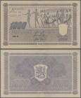 Finland: 1000 Markkaa 1945, Litt. A, P.82a, great condition with two stronger folds at center and a 1 cm tear at right border. Condition: F+/VF
 [dif...