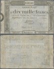 France: Assignat 10.000 Frans 1795 P. A82 in used condition with several folds, no large damages, condition: F.
 [differenzbesteuert]