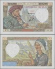 France: Banque de France nice lot with 10 banknotes 50 Francs 1941, P.93, some of them consecutive numbered in UNC condition. (10 pcs.)
 [differenzbe...