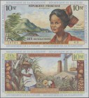 French Antilles: Institut d'Émission des Départements d'Outre-Mer 10 Nouveaux Francs ND(1963), P.5a, two tiny pinholes at left, otherwise perfect. Con...