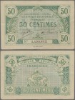 French Equatorial Africa: Gouvernement Général de l'Afrique Équatoriale Française 50 Centimes ND(1917) without watermark, P.1a, still great original s...