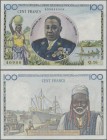 French Equatorial Africa: Institut d'Émission de l'Afrique Équatoriale Française et du Cameroun 100 Francs ND(1957), P.32, almost perfect condition wi...