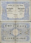 French Indochina: Banque de l'Indo-Chine – Saïgon 100 Piastres 1907, P.33, extraordinary rare banknote and still in great condition for the large size...