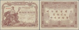 French Indochina: Banque de l'Indo-Chine – Saïgon 1 Piastre D. 21.01.1875, 20.02.1888, 16.05.1900 & 03.04.1901 with signature titles: ”Administrateur ...