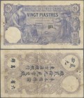 French Indochina: Banque de l'Indo-Chine - Saïgon 20 Piastres 1920, P.41, still intact with toned paper, some border tears and rusty pinholes. Conditi...