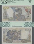 French West Africa: Banque de l'Afrique Occidentale 500 Francs 1948, P.41, still nice and great condition with a few folds and minor spots, PCGS grade...