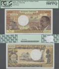 Gabon: Banque des États de l'Afrique Centrale - République Gabonaise 5000 Francs ND(1978), P.4c, perfect original shape with the wavy French banknote ...