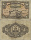 Gibraltar: Highly rare set with 12 banknotes 5 Pounds 1927, P.13, first issue of this note printed by Waterlow & Sons. All 12 notes are still nice and...