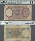 Great Britain: British Military Authority 1 Pound ND(1943), P.M6a, Block X, used for the British troups in North Africa, trimmed at left border, some ...