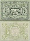 Greenland: Grønlands Styrelse 5 Kroner ND(1926-45) with signatures: Oldendow & Sveistrup, P.15d, excellent condition with a soft vertical fold at cent...