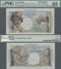 Guadeloupe: Caisse Centrale de la France d'Outre-Mer - Guadeloupe 50 Francs ND(1947-49) SPECIMEN, P.34s with perforation and stamped ”Specimen” and se...