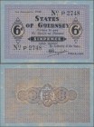 Guernsey: Treasurer of The States of Guernsey 6 Pence 1942, P.24, great original shape with a few folds and tiny spots, Condition: XF.
 [zzgl. 19 % M...