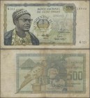 Guinea Bissau: Banco Nacional da Guiné-Bissau 500 Pesos 1975, P.3, toned paper with several folds and creases. Condition: F
 [differenzbesteuert]