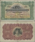 Hong Kong: The Mercantile Bank of India Limited, HONG KONG branch, 5 Dollars 1941, P.235d, still great original shape and highly rare banknote, with t...