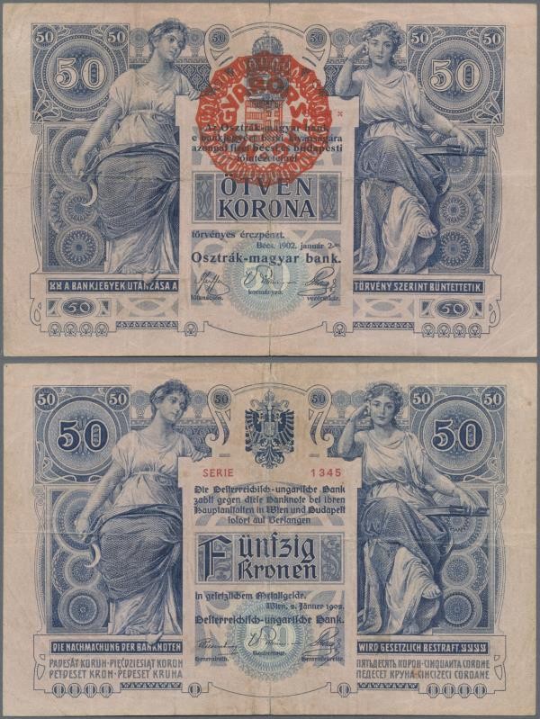 Hungary: Osztrák-Magyar Bank / Oesterreichisch-Ungarische Bank 50 Korona 1902 (1...