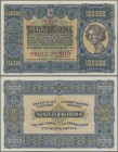 Hungary: Ministry of Finance 8 Pengö overprint on 100.000 Korona ND(1925), P.86a, excellent condition with soft folds and minor traces of foreign subs...