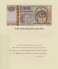 Hungary: Set with 3 banknotes of the Millennium issue 2000 Forint 2000 in original folder, P.186 in UNC condition. (3 pcs.)
 [differenzbesteuert]