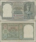 India: 5 Rupees ND(1943) P. 23a, light folds in paper, red serial number, usual pinholes, original colors, condition: VF+.
 [zzgl. 19 % MwSt.]