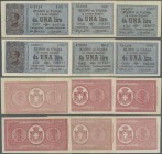 Italy: set of 6 notes 1 Lira D.1914 P. 36 in nice condition, crisp original paper and bright colors, not washed or pressed, in conditions from XF to U...