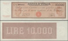 Italy: 10.000 Lire 1948 P. 87a, Bi821, probably pressed, but still strong paper and nice colors, no holes, condition: F+ to VF-.
 [differenzbesteuert...