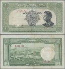 Jordan: The Hashemite Kingdom of Jordan 1 Dinar L.1949, P.6a, still nice with a few folds and lightly stained paper. Condition: F+
 [differenzbesteue...